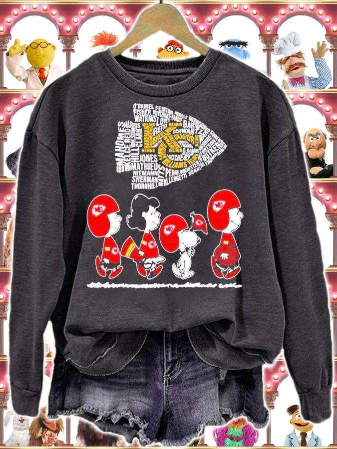 Official Kansas City Chiefs Snoopy and friends shirt sweatshirt