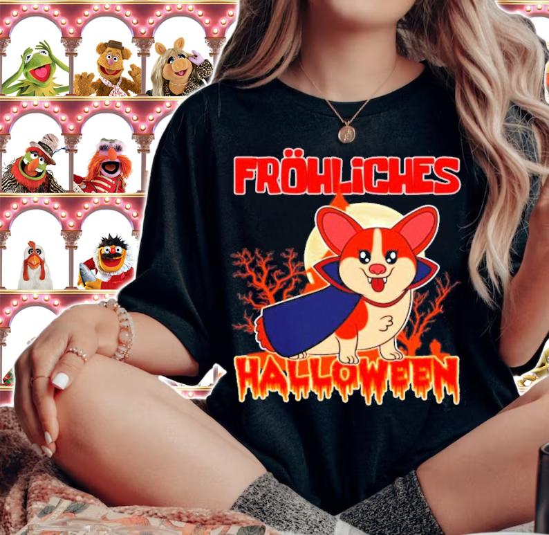 Spooky Halloween Corgi Dog Vampire shirt