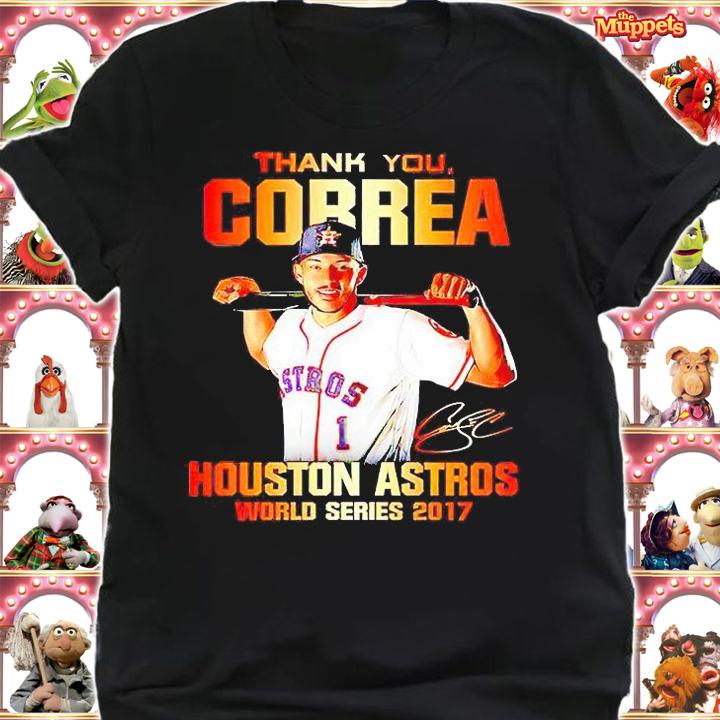 Thank you Correa Houston Astros world series 2017 signature T-shirts, hoodie and sweatshirt shirt