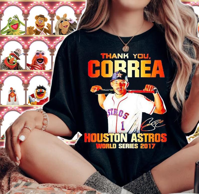 Thank you Correa Houston Astros world series 2017 signature T-shirts, hoodie and sweatshirt woman shirt