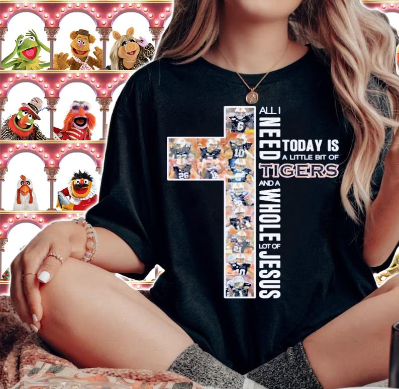 All I need today is a little bit of Auburn Tigers and a whole lot of Jesus shirt woman shirt