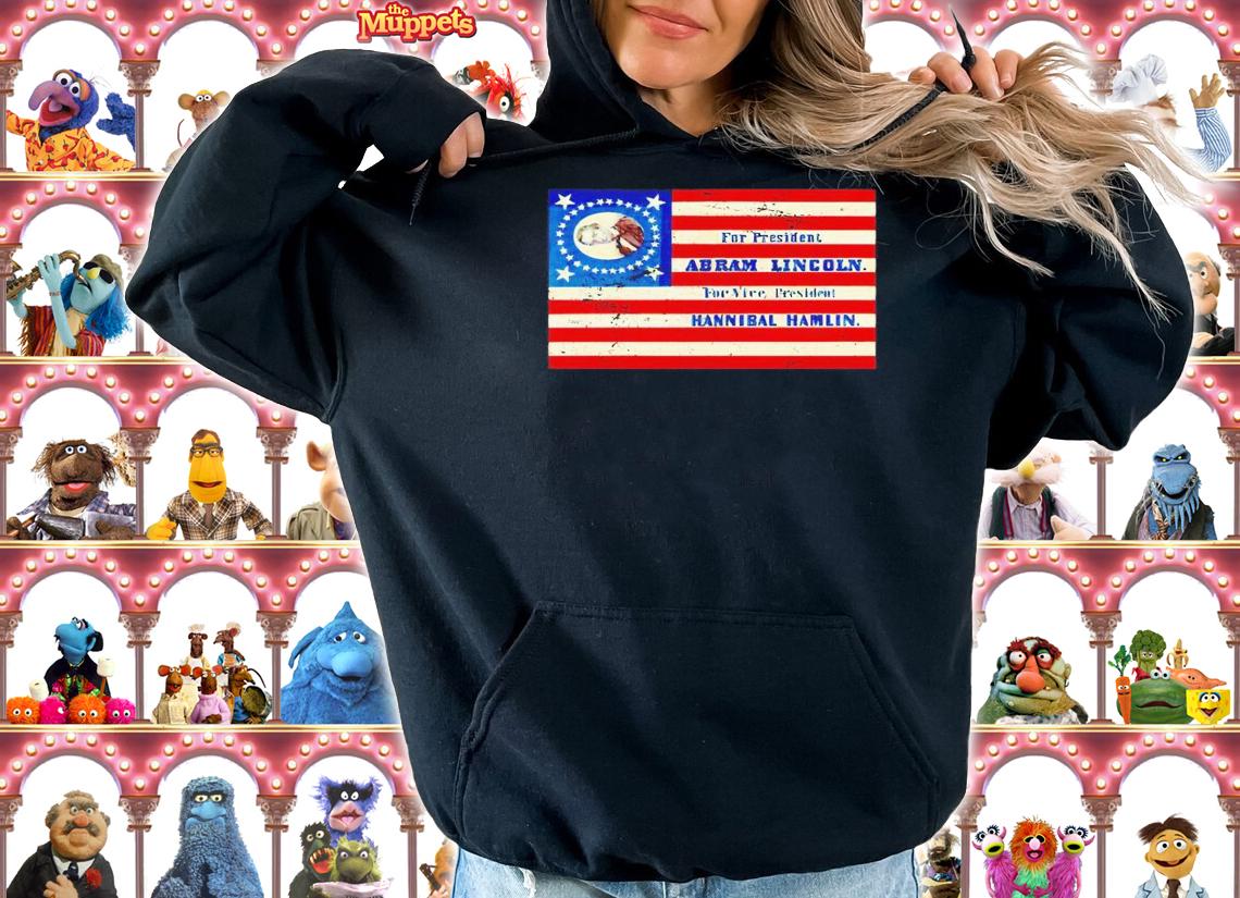 Abraham Lincoln for President for Vice President Hannibal Hamlin American flag shirt