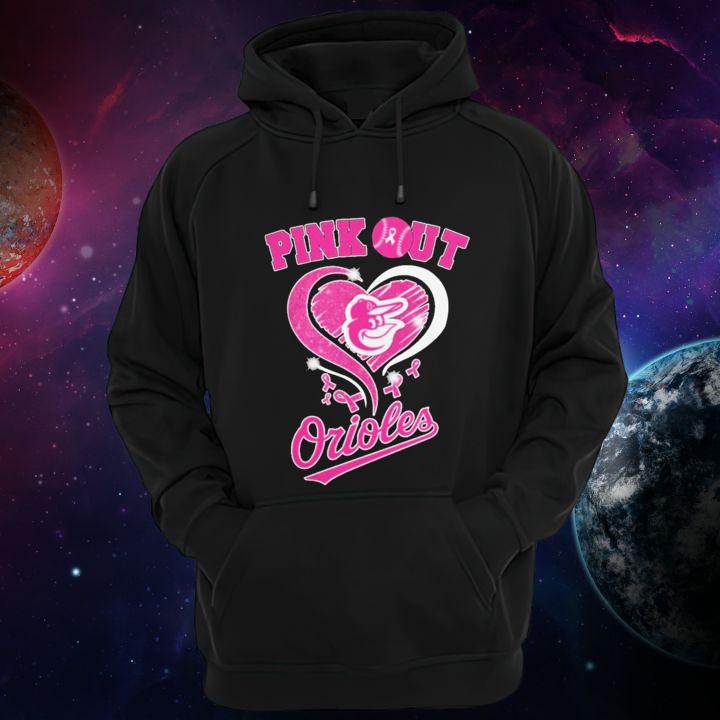 Baltimore Orioles Pink Out Breast Cancer Awareness Ribbon T-Shirt hoodie