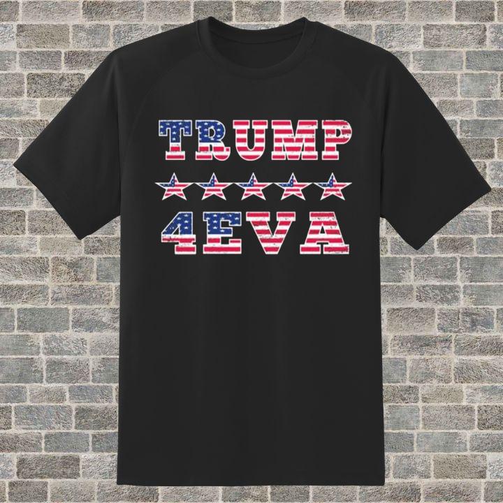 Support Trump Forever 2024 with American Flag T-Shirt - Limited Edition