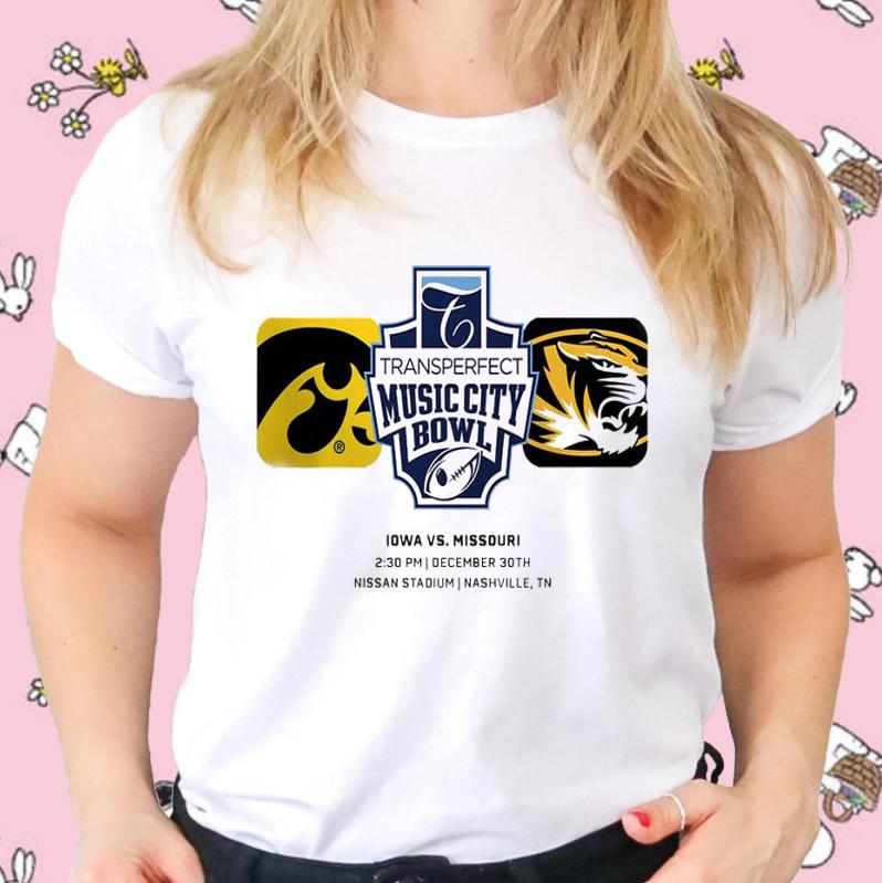 Hot Iowa Hawkeyes Vs Missouri Tigers Music City Bowl Nashville T-Shirt