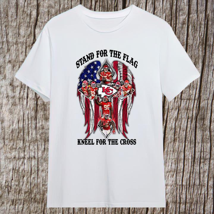 Kansas City Chiefs Stand For The USA Flag Kneel For The Cross Shirt For Fan