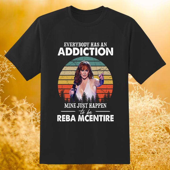 Everybody Has An Addiction Mine Just Happens To Be Reba Mcentire Vintage Sunset Shirt For Fan