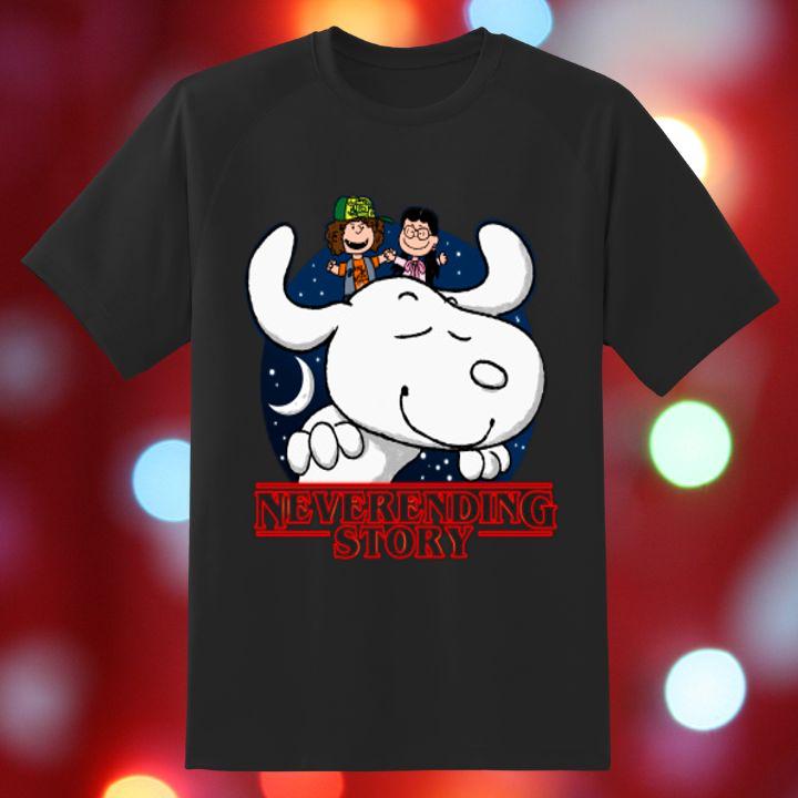 Official Neverending Story Dustin And Suzie Stranger Things Snoopy T-Shirt