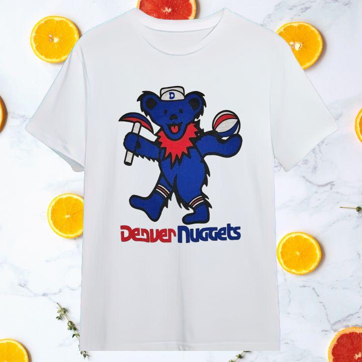 Personalized Denver Nuggets Grateful Dead Dancing Bear T-Shirt