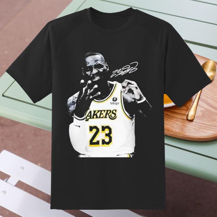 LeBron James 4 Rings Los Angeles Lakers #23 Signature Shirt