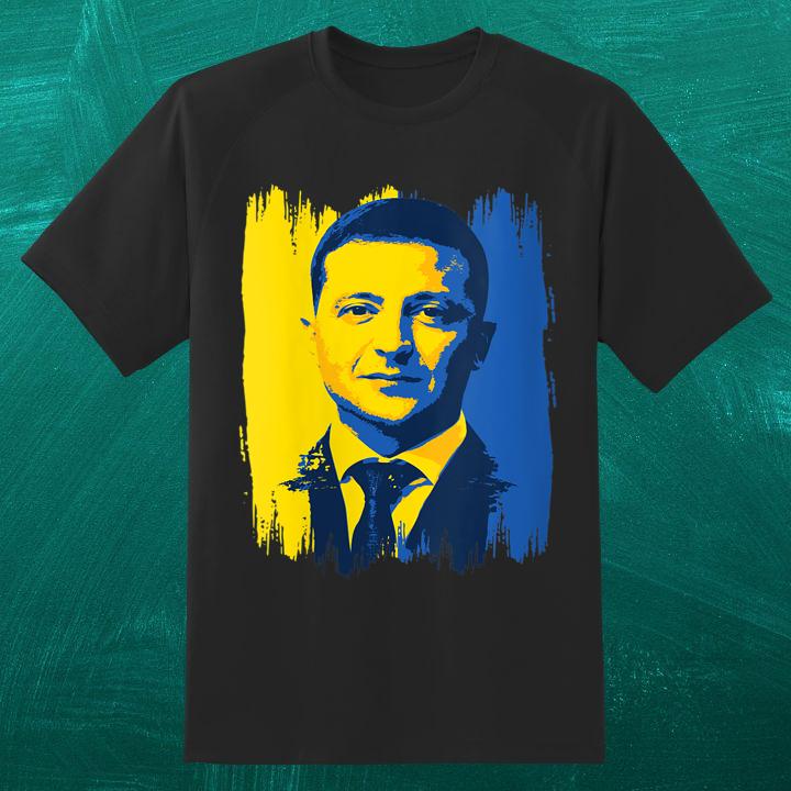 Volodymyr Zelensky Support Ukraine Flag Peace Love T-Shirt