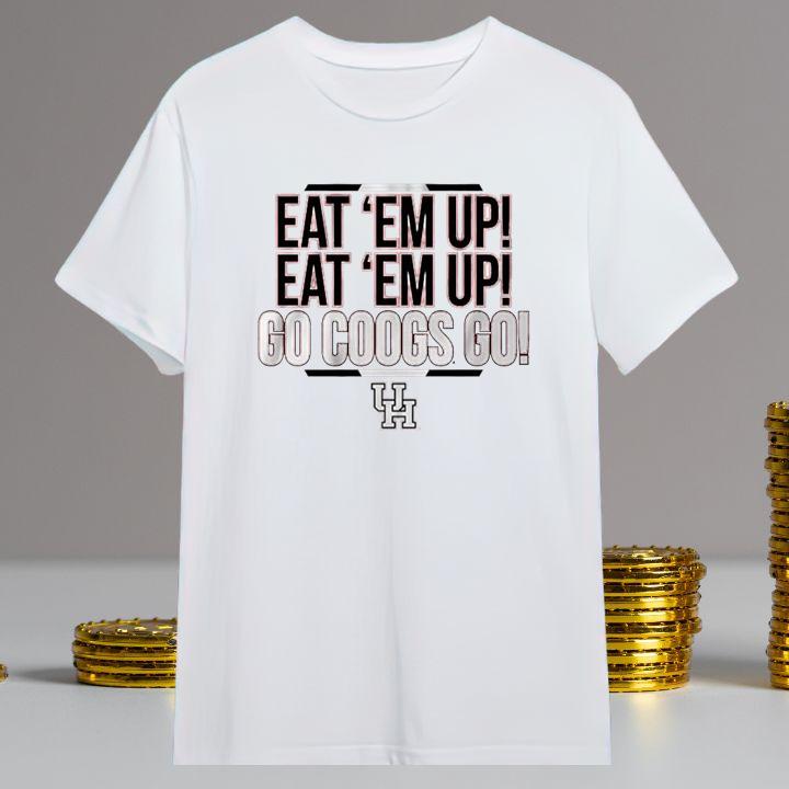 Eat 'Em Up Eat 'Em Up Go Coogs Go Houston Cougars Logo T-Shirt