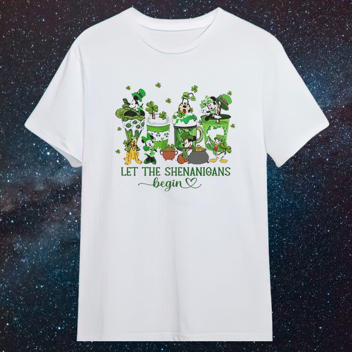 Mickey & Friends St. Patricks Day Let The Shenanigans Begin T-Shirt