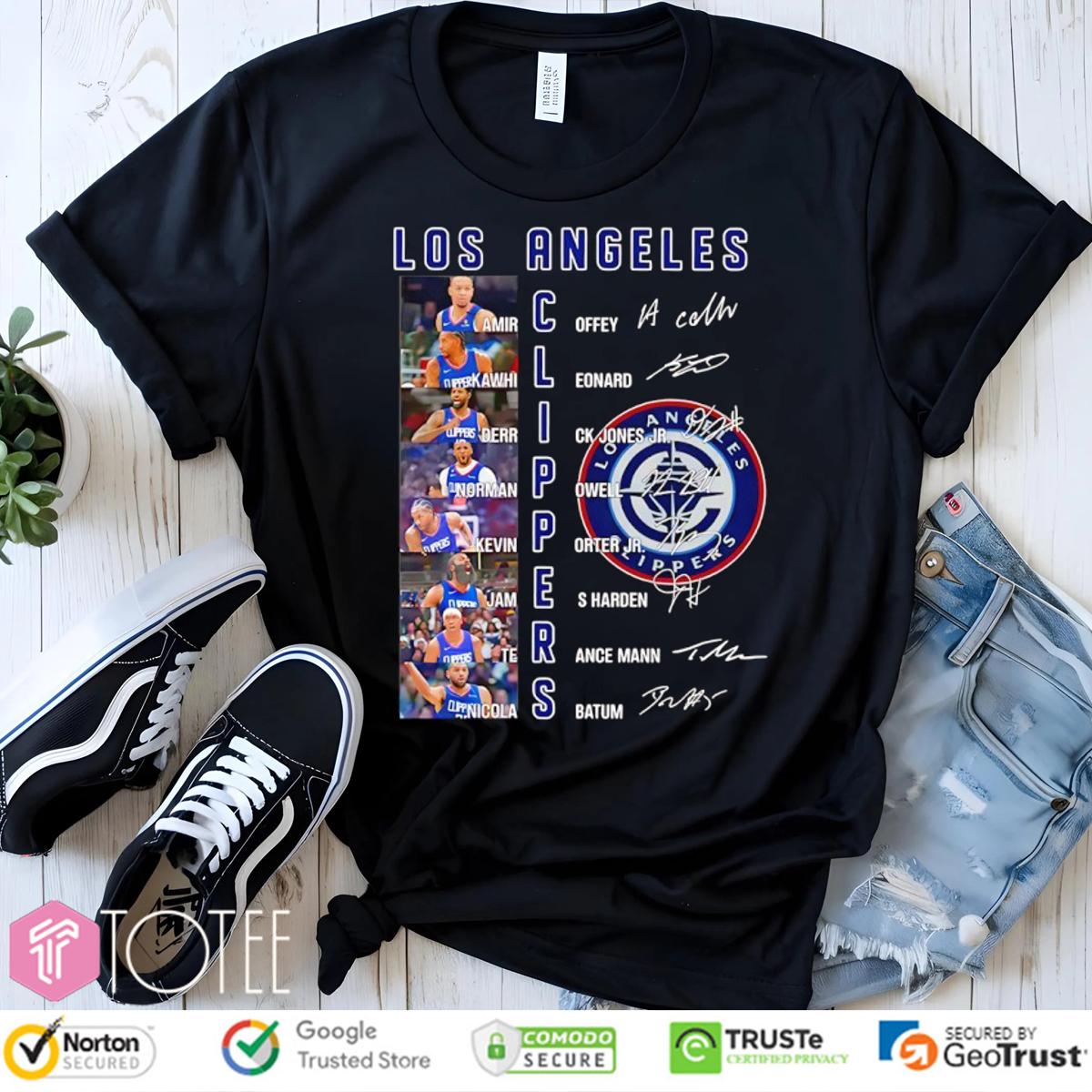Los Angeles Clippers Basketball Team Players Signatures T-Shirt