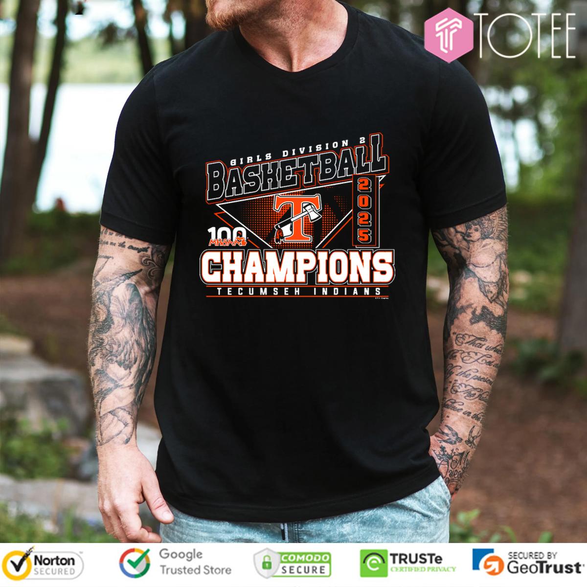 Tecumseh Indians 2025 Mhsaa Girls Basketball Division 2 Champions Shirt