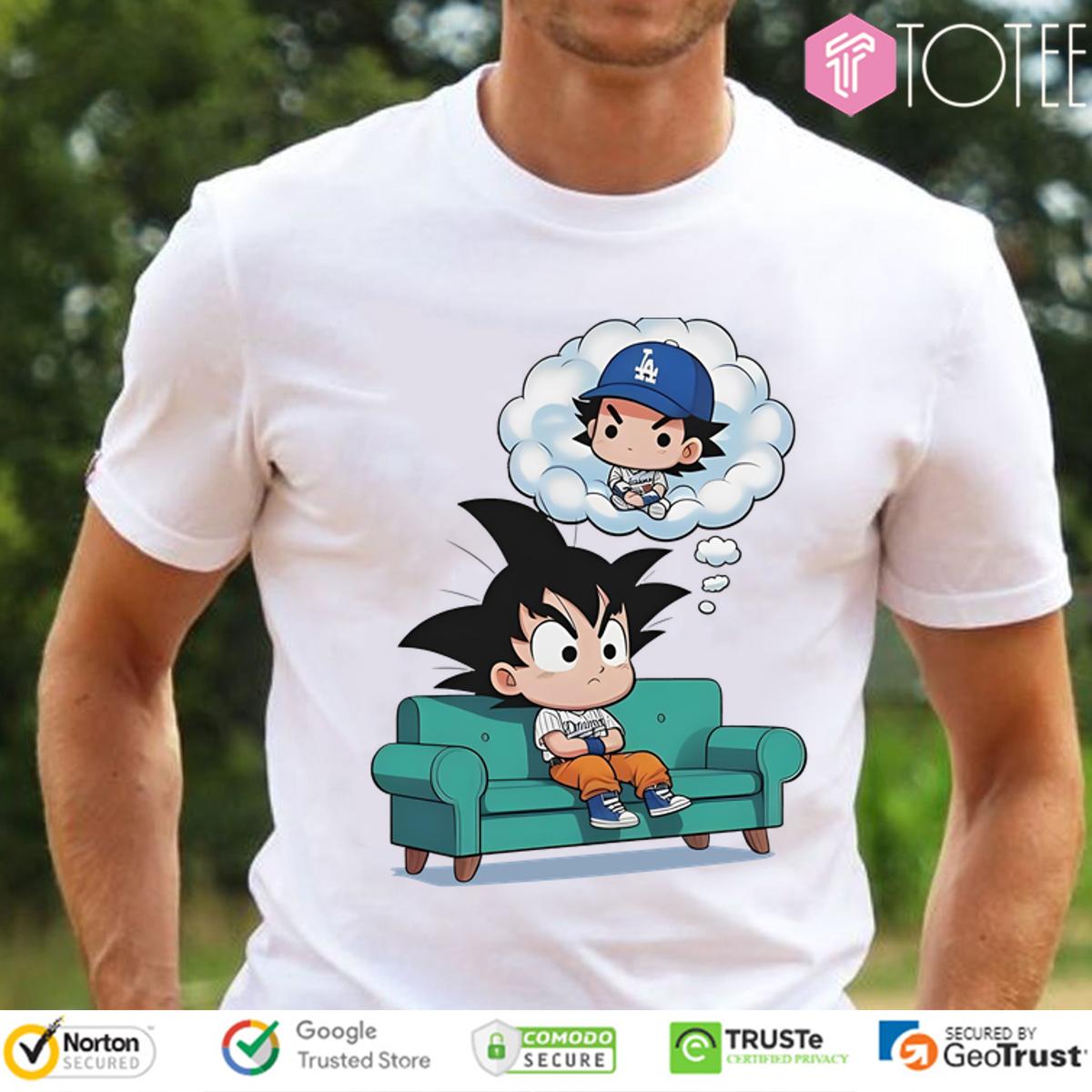 Son Goku Parody Shohei Ohtani Dodgers Dragon Ball T-Shirt