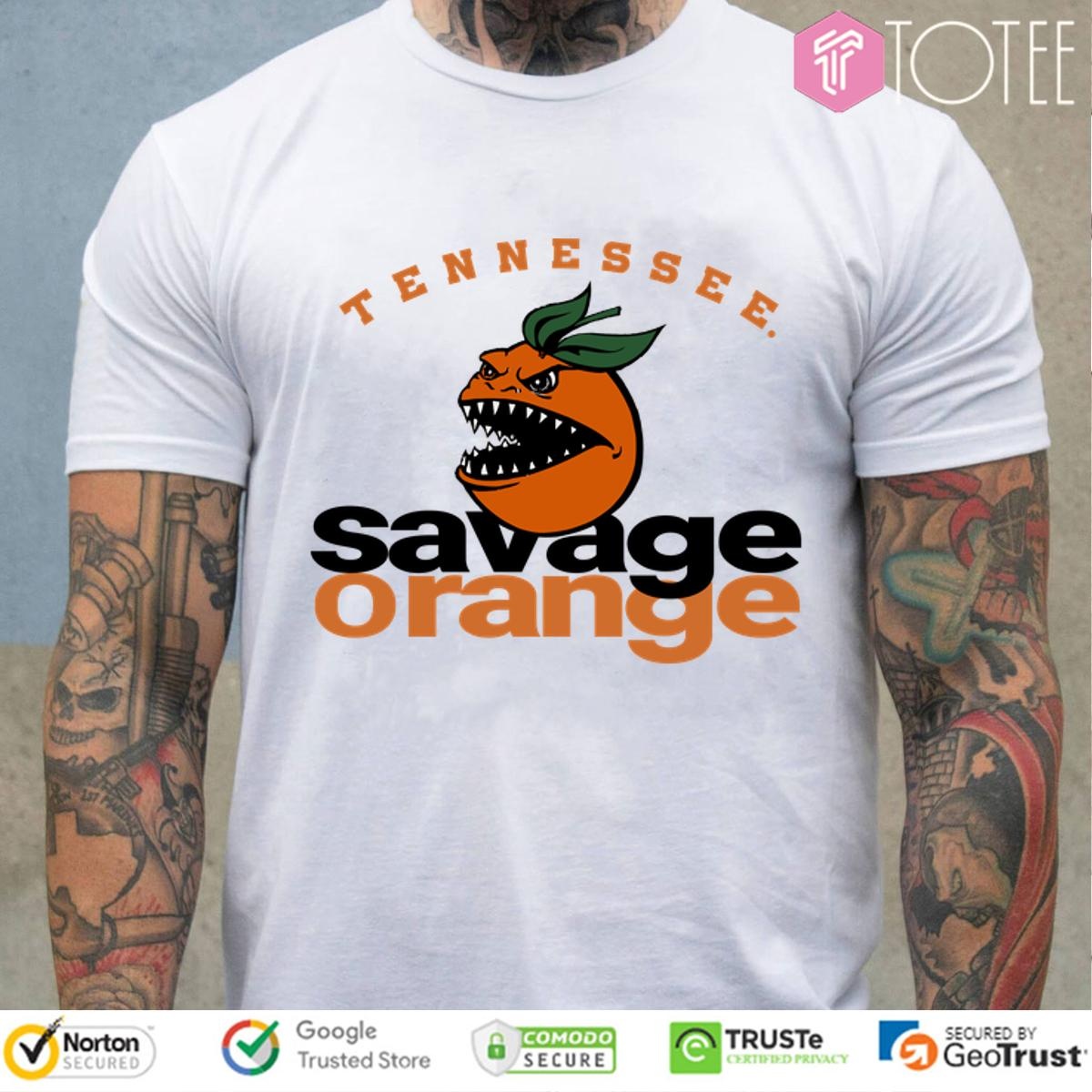 Tennessee Volunteers Tennessee Savage Orange Halloween T-shirt