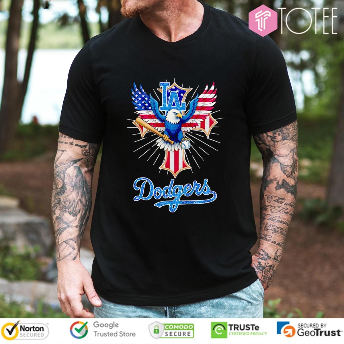 Eagle Baseball Los Angeles Dodgers Cross T-shirt
