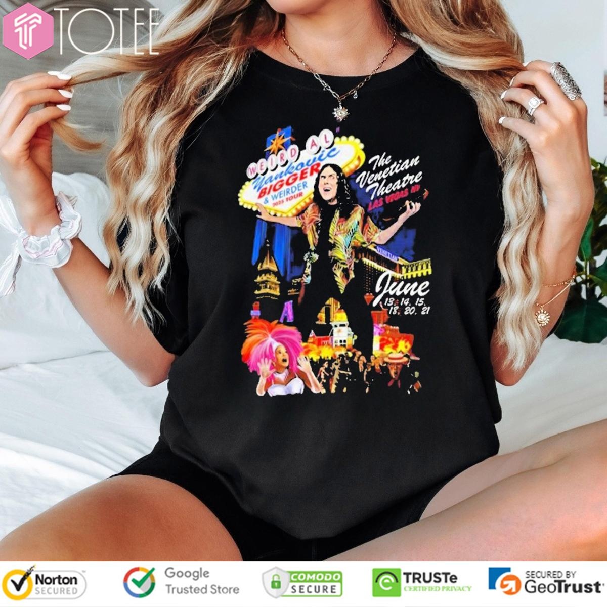 Weird Al Yankovic Bigger & Weirder 2025 Tour The Venetian Theatre Las Vegas T-shirt